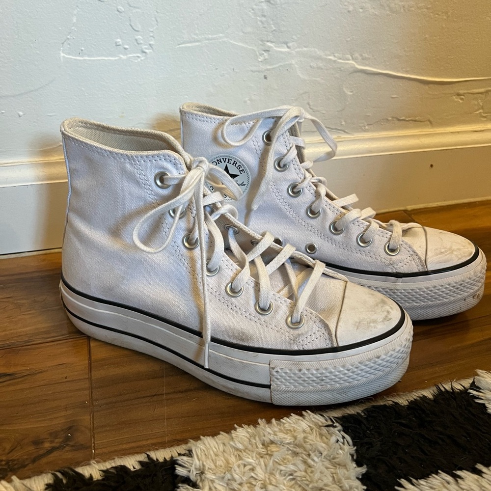 Converse high top platform sneakers